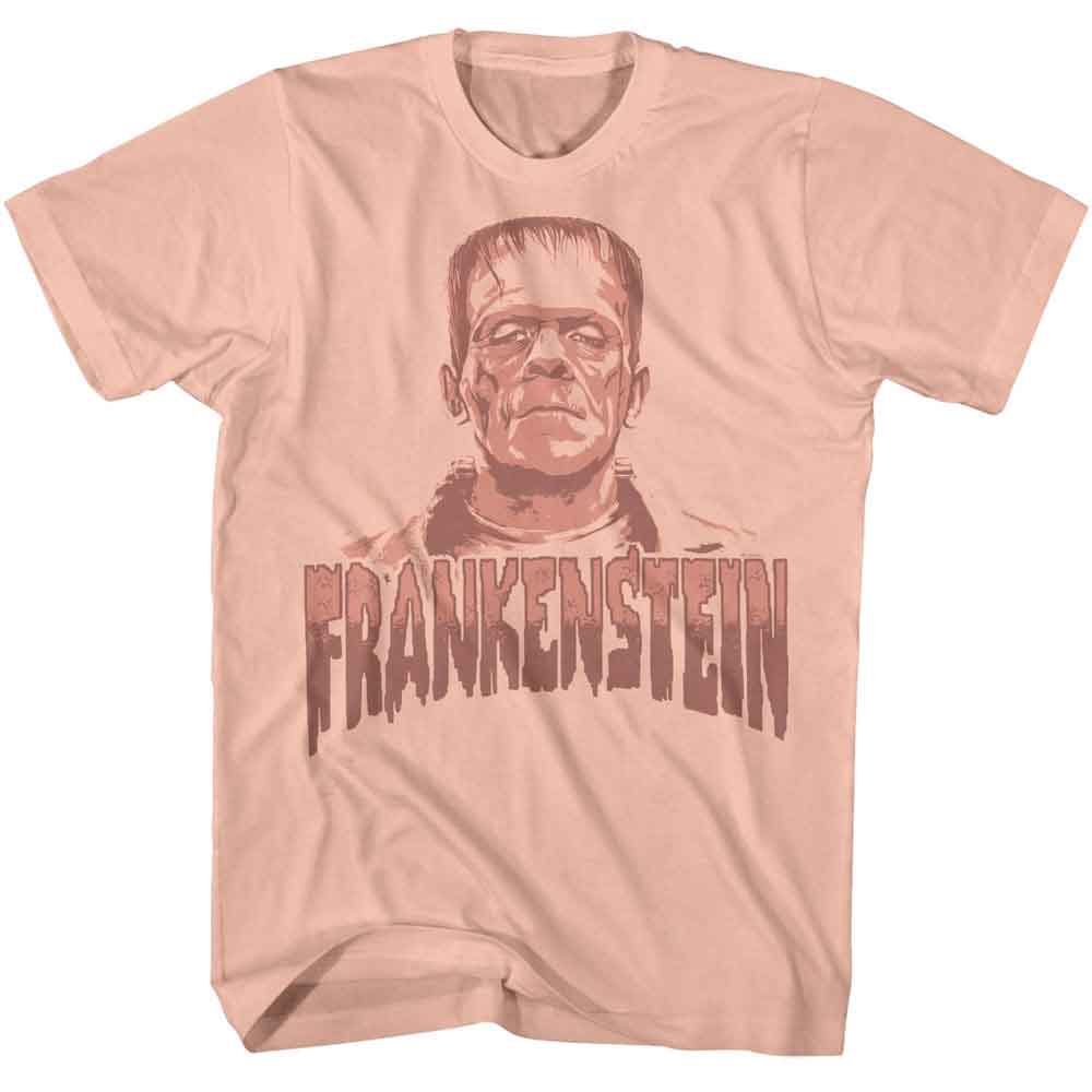 Universal Monsters - Warm Monotone - American Classics - Peach Adult Short Sleeve T-Shirt (Image 1)