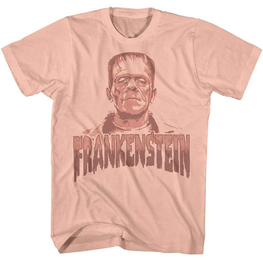Universal Monsters - Warm Monotone - American Classics - Peach Adult Short Sleeve T-Shirt (Image 1)
