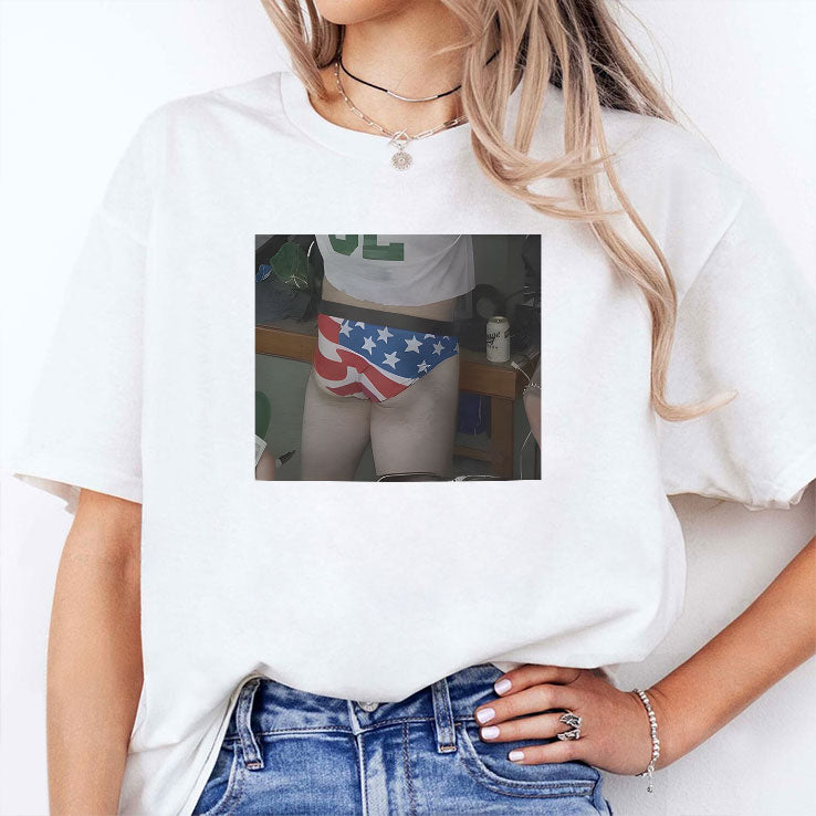 US Flag Underwear Meme Shirt