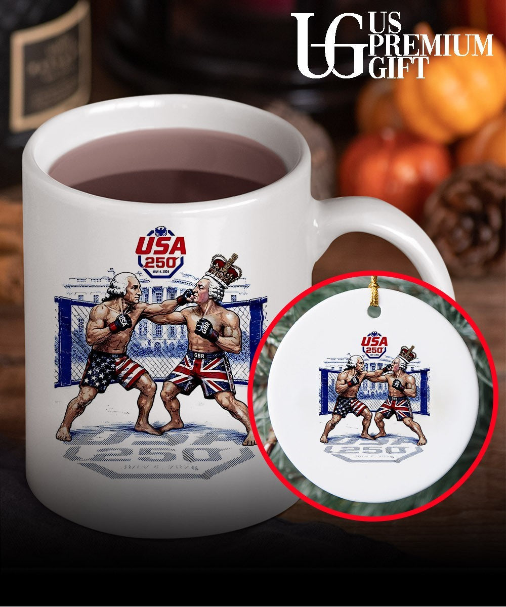USA 250 MMA George Washington boxing George III shirt
