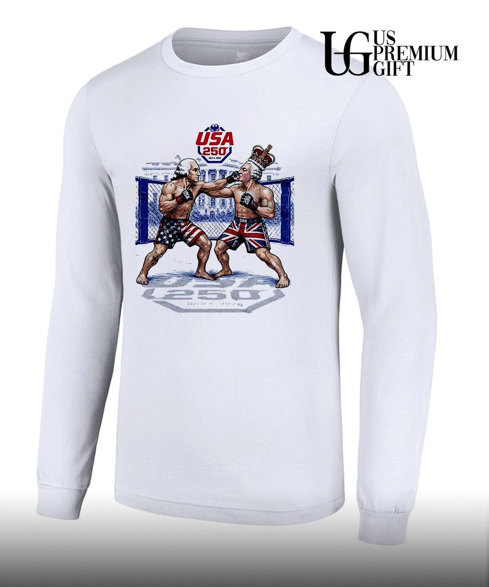 USA 250 MMA George Washington boxing George III shirt