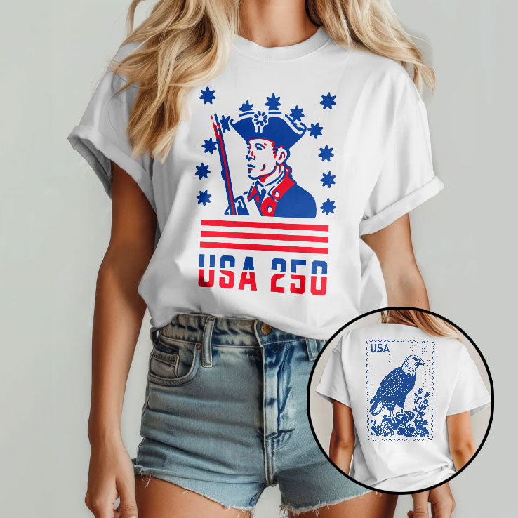USA 250 Revolutionary War Soldier Patriot T Shirt