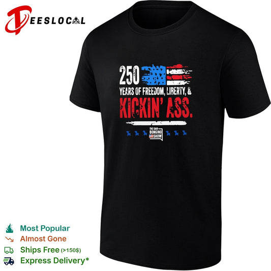 USA 250 years freedom liberty patriotic bold slogan shirt