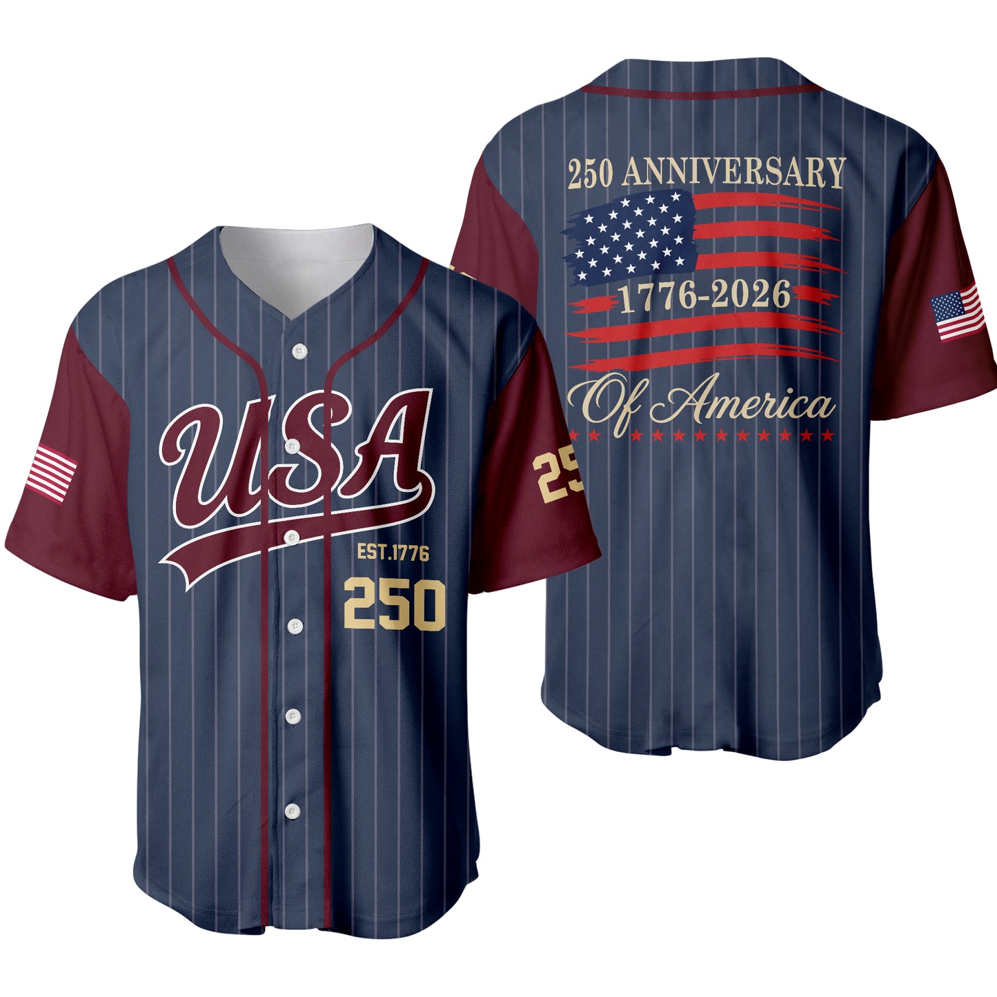 USA 250th Anniversary Baseball Jersey