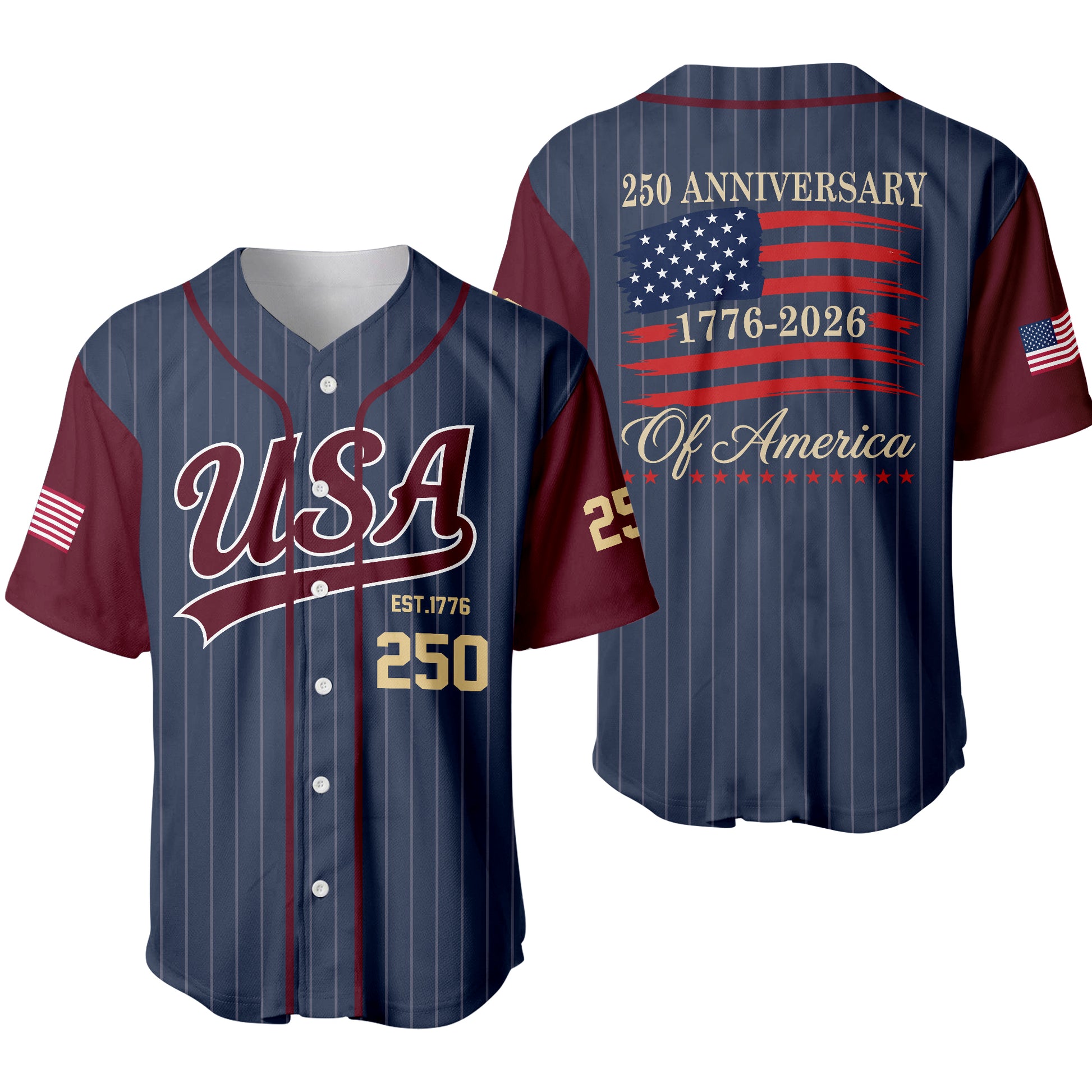 USA 250th Anniversary Baseball Jersey