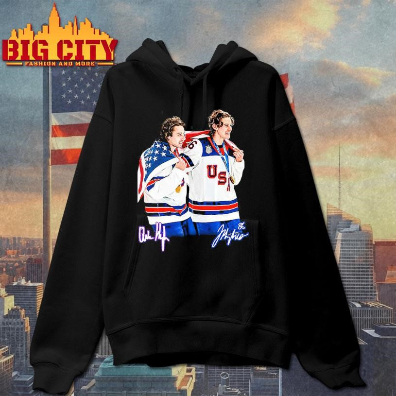 USA Gold Medal Hockey Champion Jack Hughes Quinn Hughes Shirt