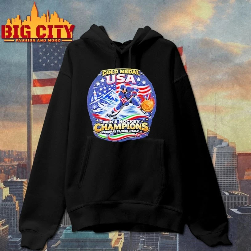 USA Men’s Hockey Gold Medal Champions 2026 T-shirt