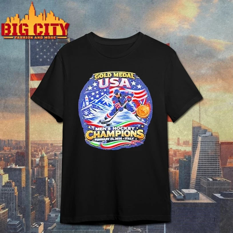 USA Men’s Hockey Gold Medal Champions 2026 T-shirt