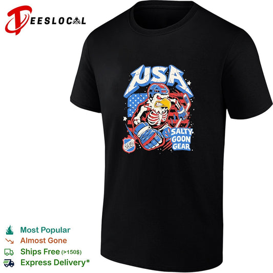 USA skeleton eagle 250 salty goon gear vintage shirt
