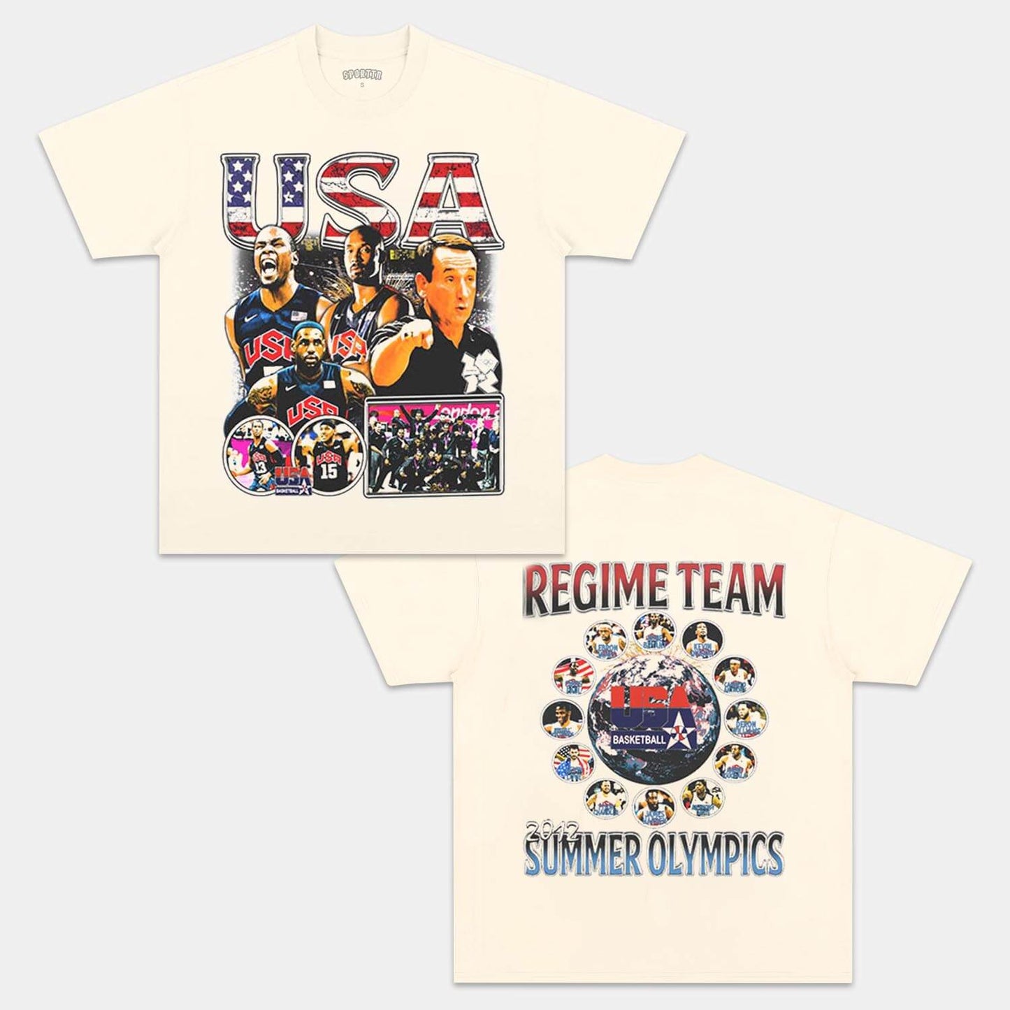 USA TEAM VINTAGE TEE Style001