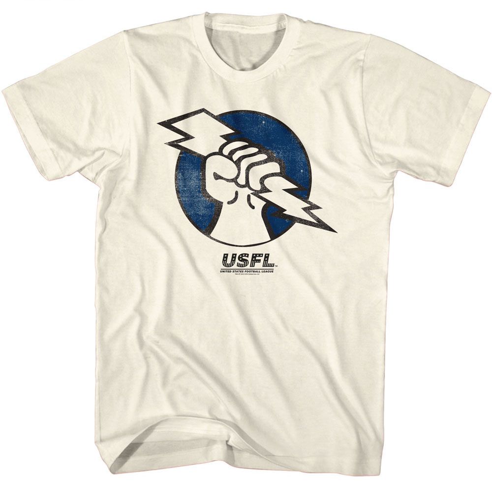 USFL - Ride - American Classics - Solid Off-White Adult Short Sleeve T-Shirt - clothing by TeeHivey.com (Image 1)