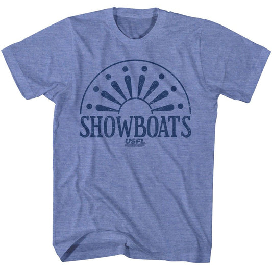 USFL - Show Jokes - American Classics - Heather Blue Adult Short Sleeve T-Shirt - clothing by TeeHivey.com (Image 1)