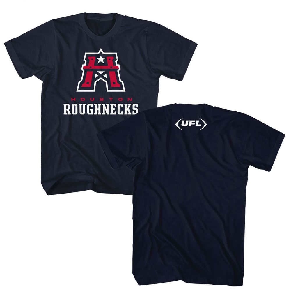 USFL - Houston Roughnecks - American Classics - Adult Short Sleeve T-Shirt - clothing by TeeHivey.com (Image 1)