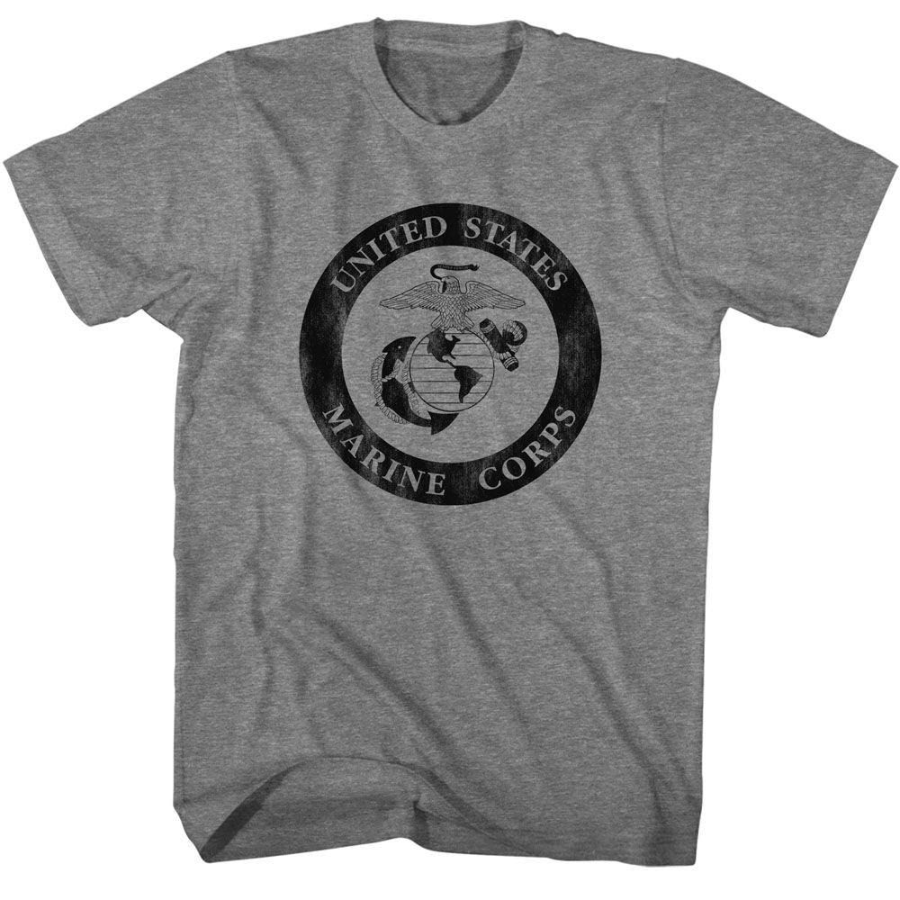Marines - US Marines Simplified Logo Dark - Short Sleeve - Adult - T-Shirt - clothing by TeeHivey.com