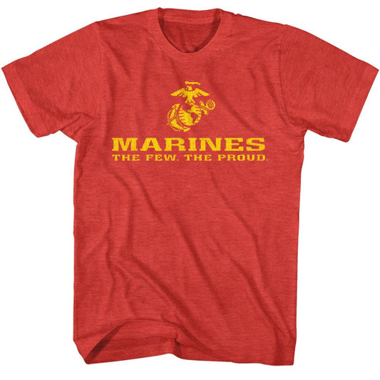Marines - US Marines Few & Proud Logo Bright - Short Sleeve - Adult - T-Shirt - clothing by TeeHivey.com