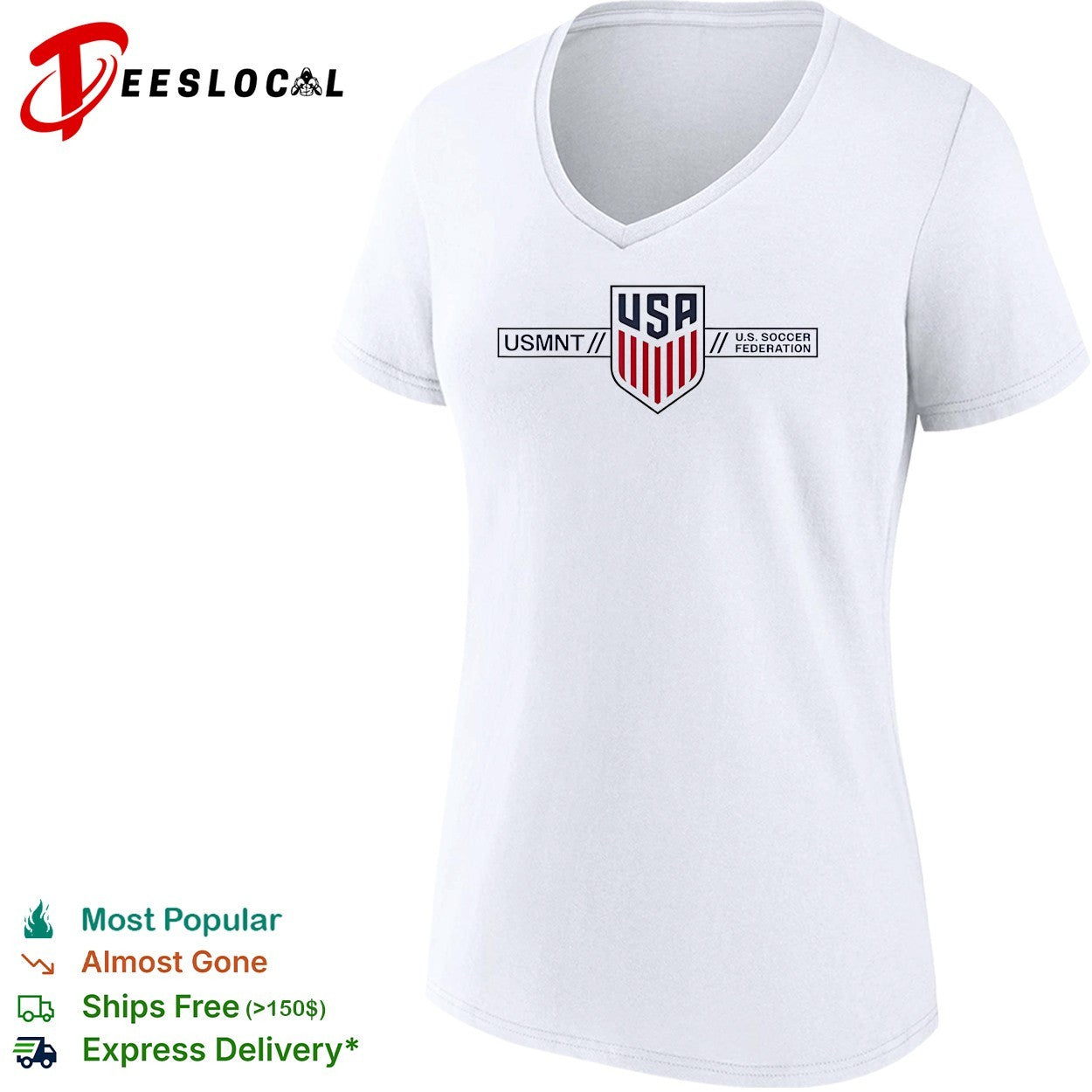 USMNT USA Soccer Federation national team crest bold logo shirt