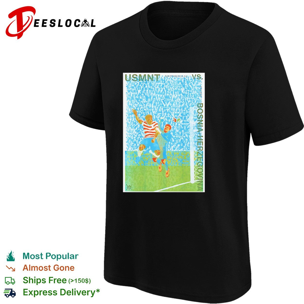 USMNT vs Bosnia Herzegovina soccer match shirt
