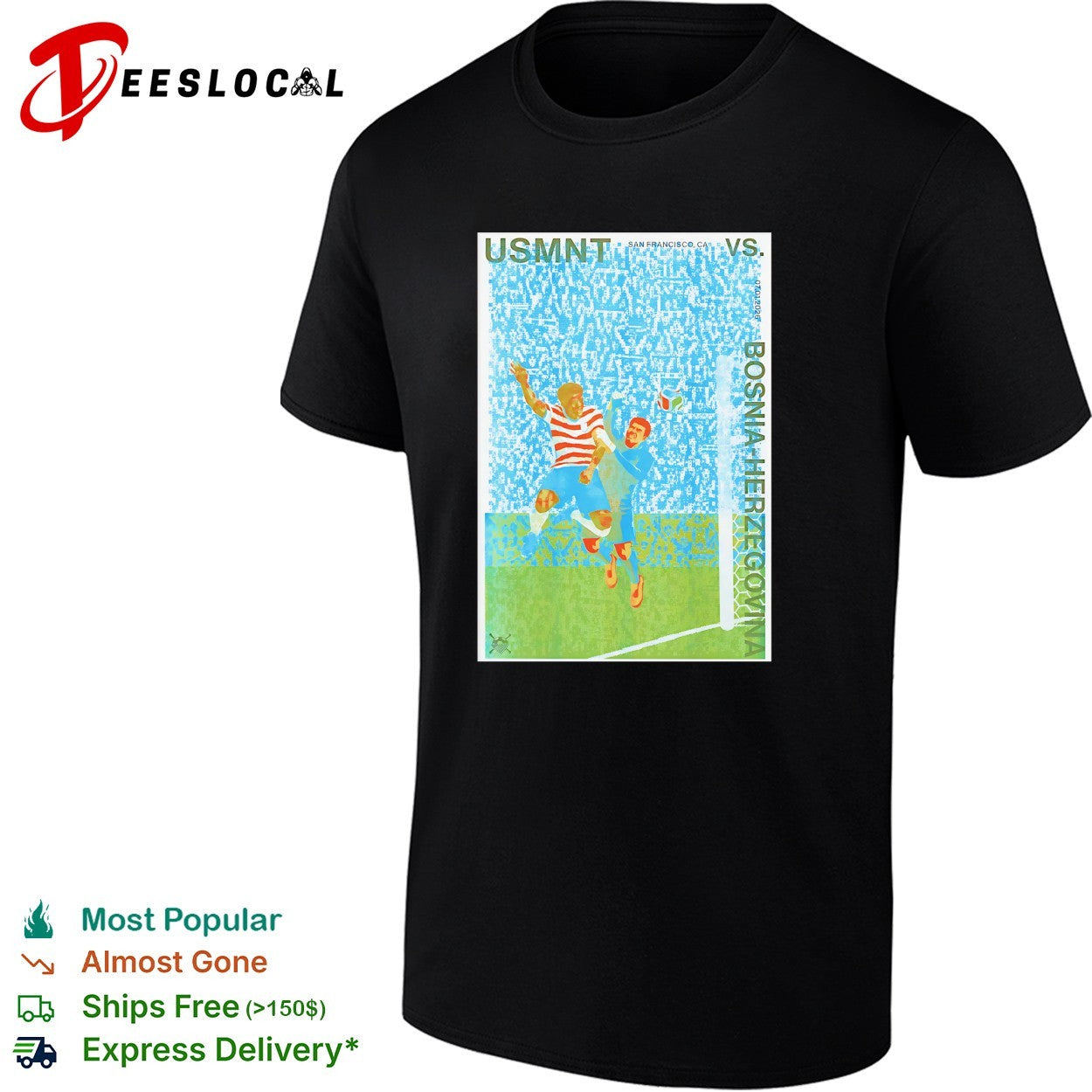USMNT vs Bosnia Herzegovina soccer match shirt