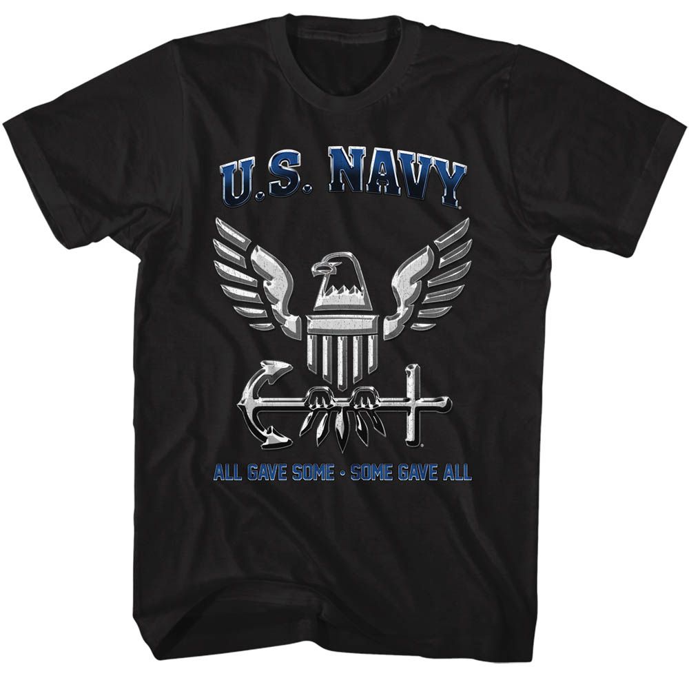 Navy - US Navy Chrome - Short Sleeve - Adult - T-Shirt - clothing by TeeHivey.com