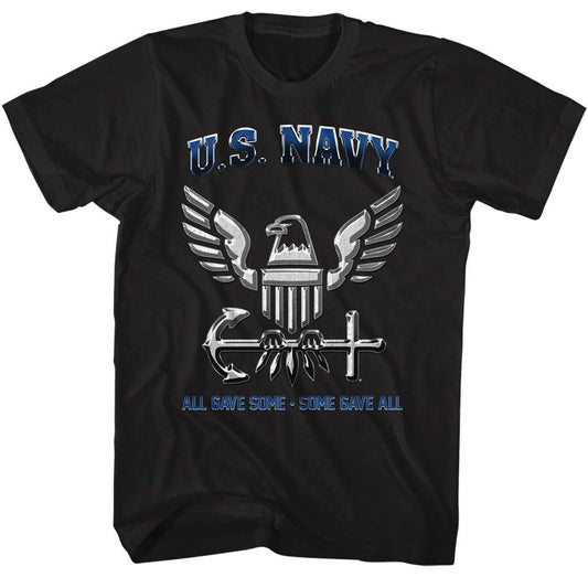 Navy - US Navy Chrome - Short Sleeve - Adult - T-Shirt - clothing by TeeHivey.com