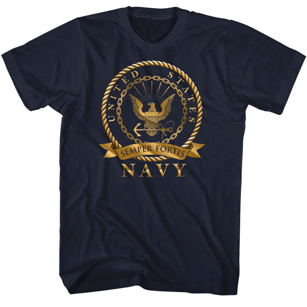 Navy - US Navy Semper Fortis - Short Sleeve - Adult - T-Shirt - clothing by TeeHivey.com
