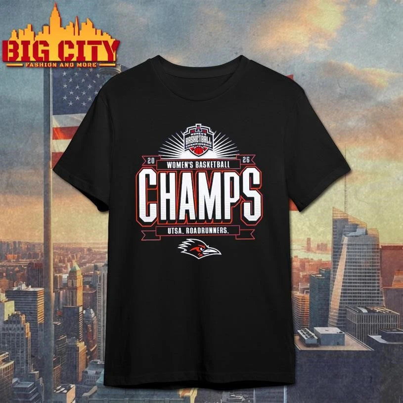 UTSA Roadrunners 2026 American Conference Women’s Basketball Tournament Champions Locker Room Shirt