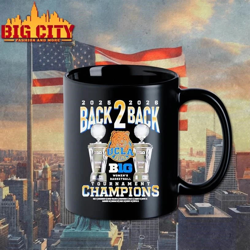 Ucla Bruins 2025 2026 back 2 back Tournament Champions trophies Shirt