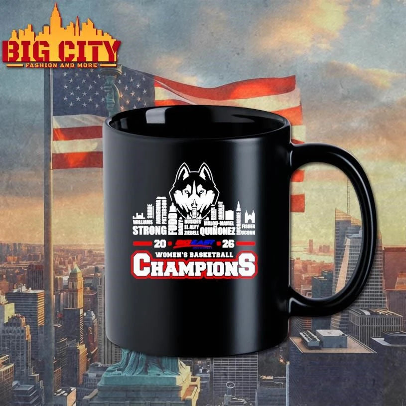 Uconn Huskies 2026 Big East Women’s Basketball Tournament Champions city skyline Shirt