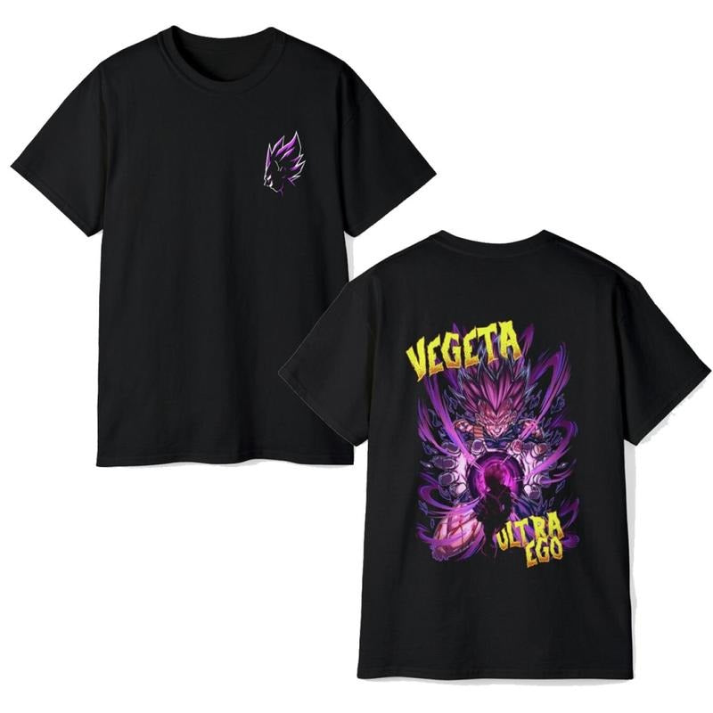 Ultra Ego Vegeta Dragon Ball Super Inspired Anime Graphic Tee, Cozy Fit, Perfect for Any Season, Comfortable Stretch, Moves with