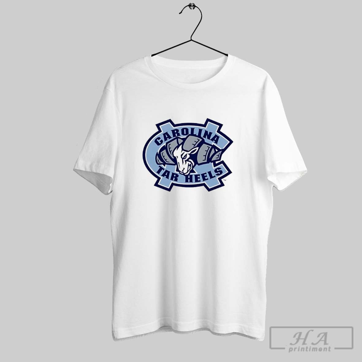Unc Tar Heels Ram Logo Carolina Blue Rameses Mascot - clothing by TeeHivey.com