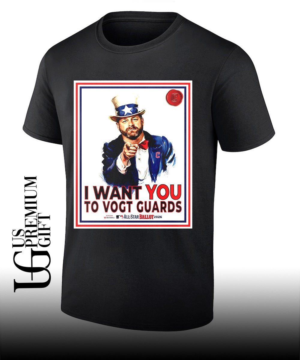 Uncle Sam Stephen Vogt Cleveland Guardians I Want You too Vogt Guards MLB All Star Ballot shirt