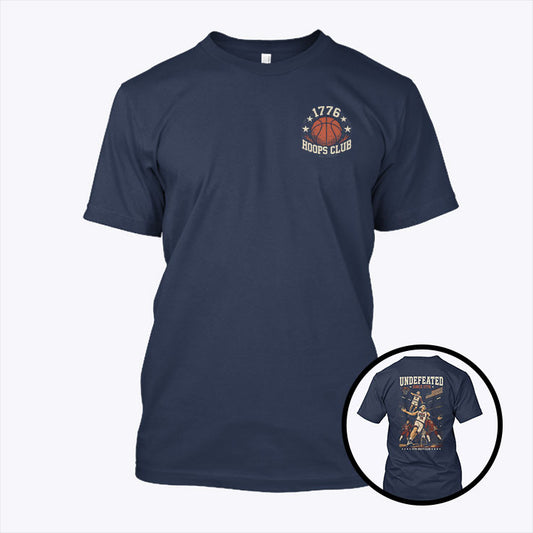Undefeated America Founding Fathers Patriotic Basketball Dream Team Of 1776 4th of July T Shirt