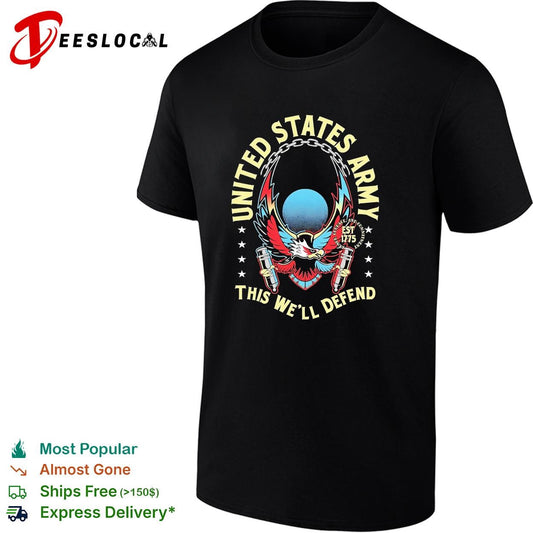 United States Army this well defend eagle est 1775 bold dark shirt