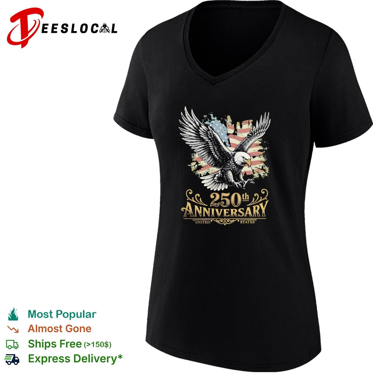 United States bald eagle 250th anniversary shirt