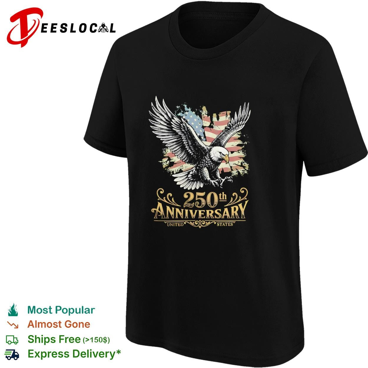 United States bald eagle 250th anniversary shirt