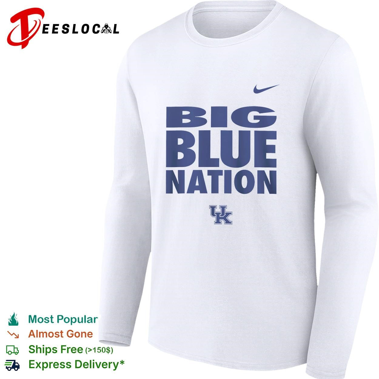 University of Kentucky Big Blue Nation logo shirt