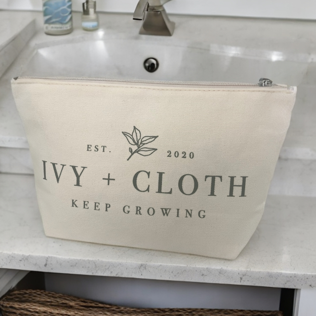 Ivy and Cloth Canvas Pouch - clothing by TeeHivey.com