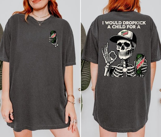 [Up To 5XL] Mountain Dew Trendy Soda Shirt Mountain Dew Skeleton Shirt, Mountain Dew Soda, Gift for Her, Gift for Him, Halloween Gift