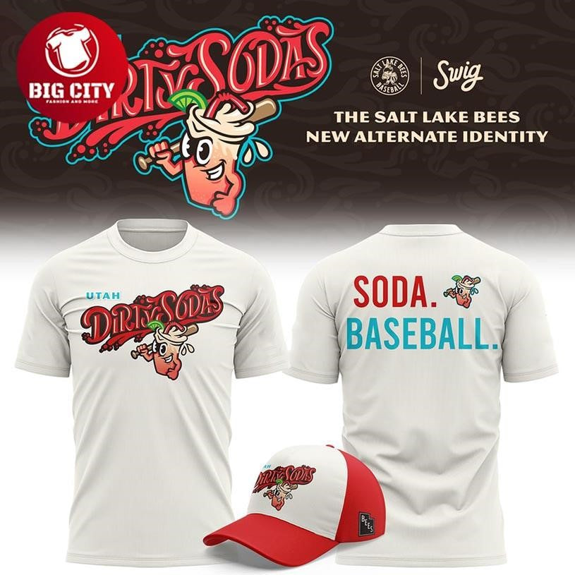 Utah Dirty Sodas 2026 Salt Lake Bee New Logo Two Sided Shirt
