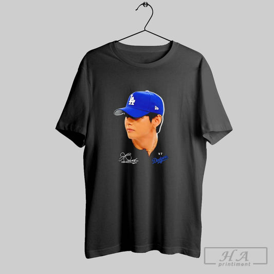V Bts And Los Angeles Dodgers Big Head Signature