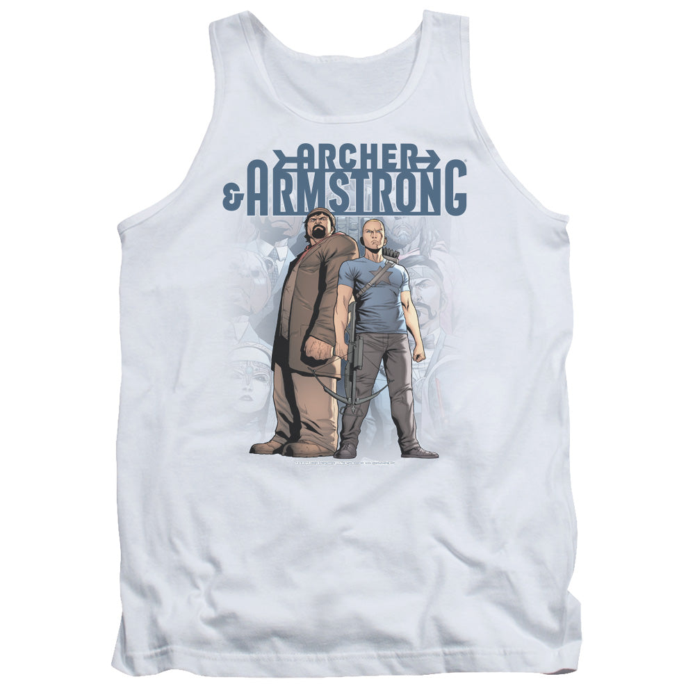 Archer & Armstrong Two Against All Mens Tank Top Shirt White - clothing by TeeHivey.com