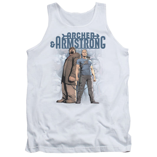 Archer & Armstrong Two Against All Mens Tank Top Shirt White - clothing by TeeHivey.com