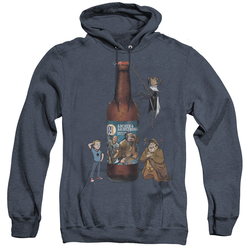 Archer & Armstrong Ale Heather Mens Hoodie Navy Blue - clothing by TeeHivey.com