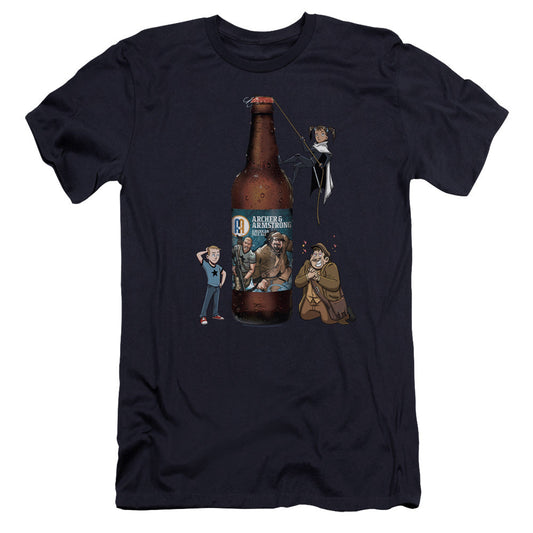 Archer & Armstrong Ale Premium Bella Canvas Slim Fit Mens T Shirt Navy Blue - clothing by TeeHivey.com