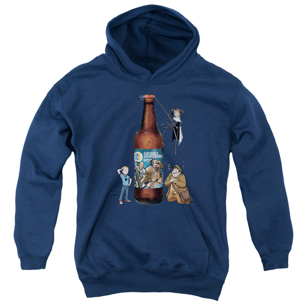 Archer & Armstrong Ale Kids Youth Hoodie Navy Blue - clothing by TeeHivey.com
