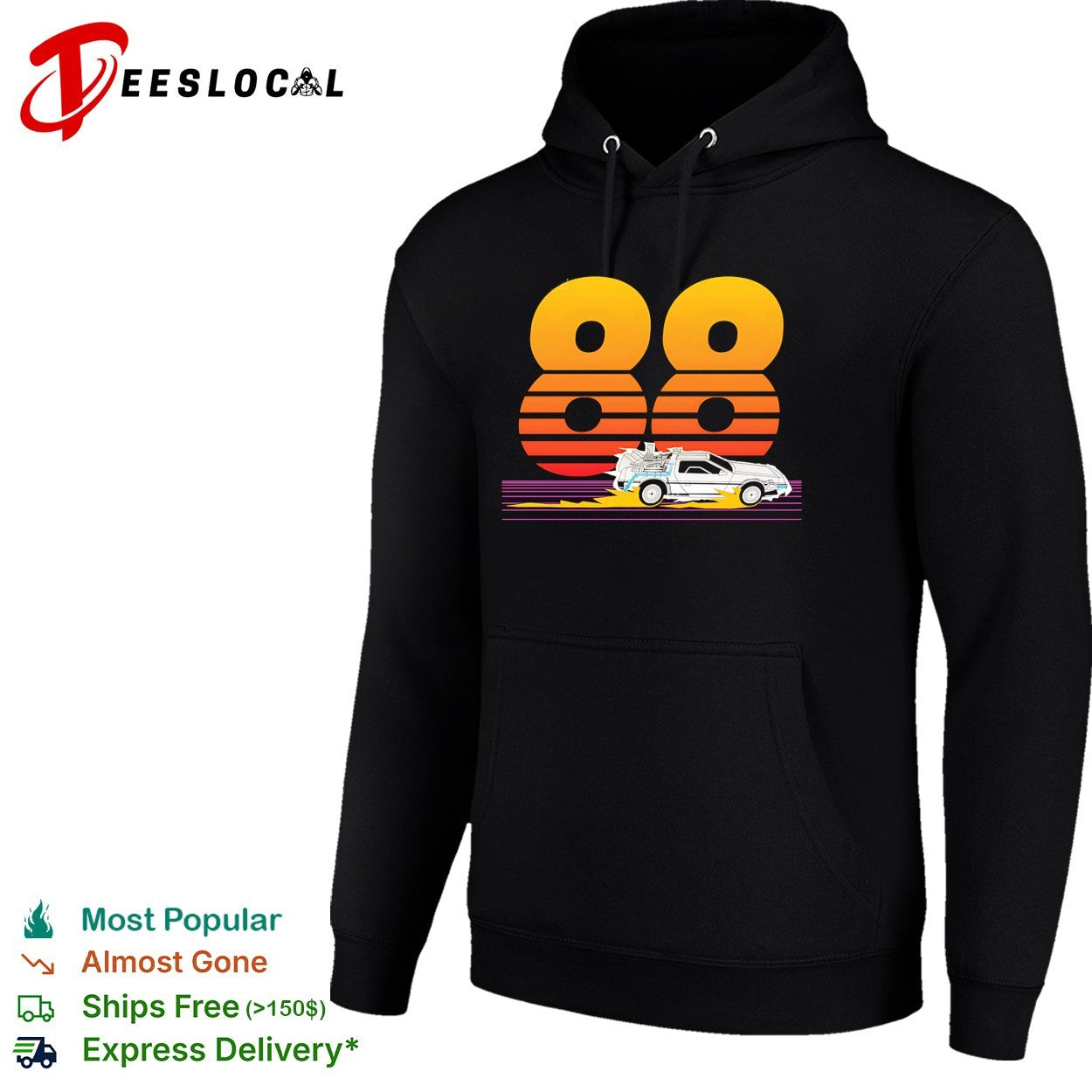 VHS Time Machine Back to the Future sunset retro shirt
