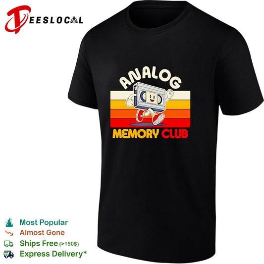 VHS tape running analog memory club retro shirt