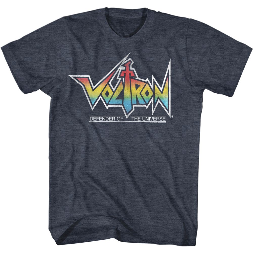 Voltron - Rainbow Logo - Short Sleeve - Heather - Adult - T-Shirt - clothing by TeeHivey.com