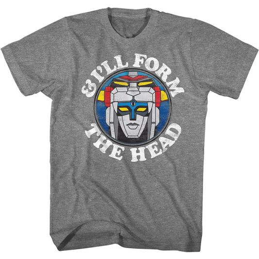 Voltron - Form The Head - Short Sleeve - Heather - Adult - T-Shirt - clothing by TeeHivey.com