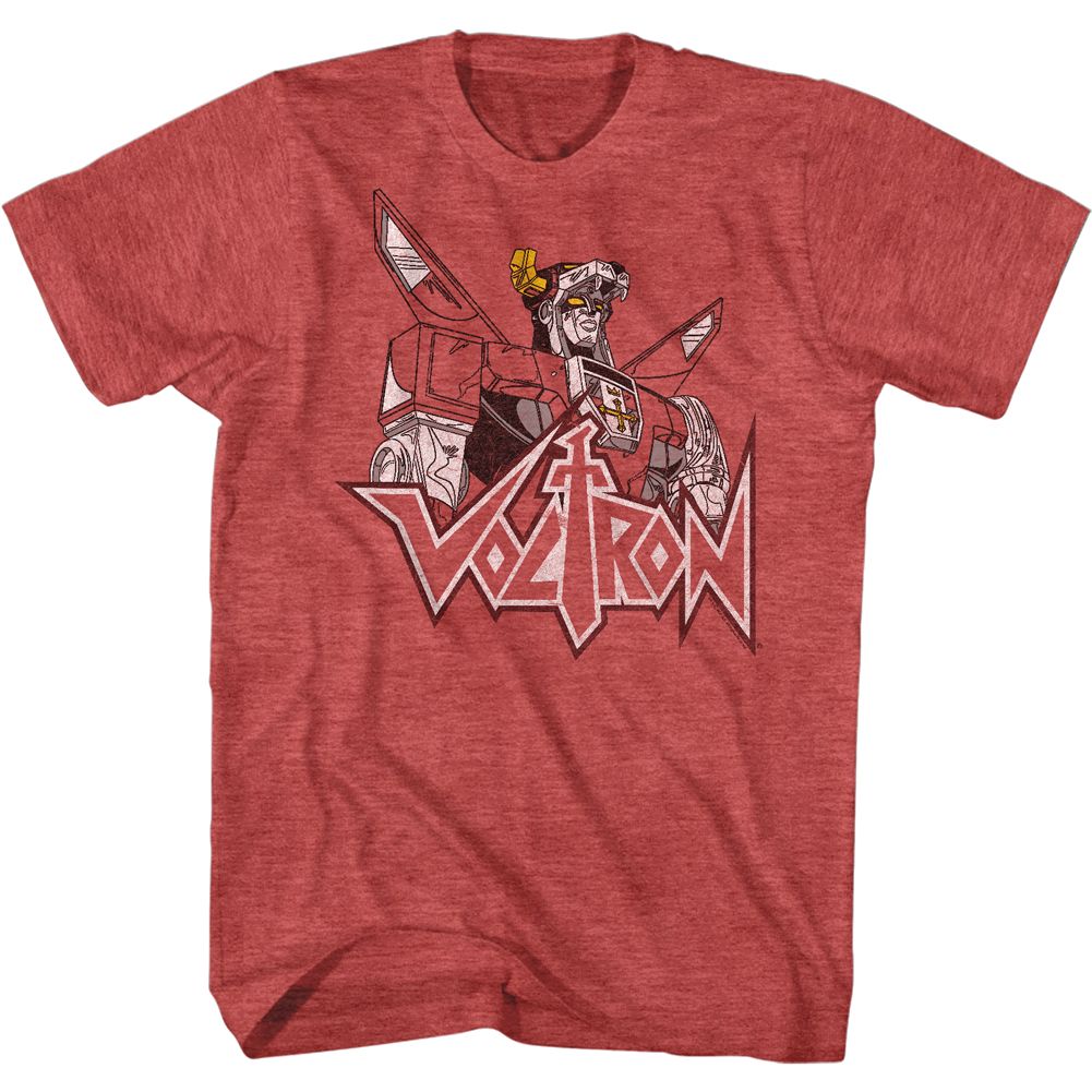 Voltron - Fade - Short Sleeve - Heather - Adult - T-Shirt - clothing by TeeHivey.com